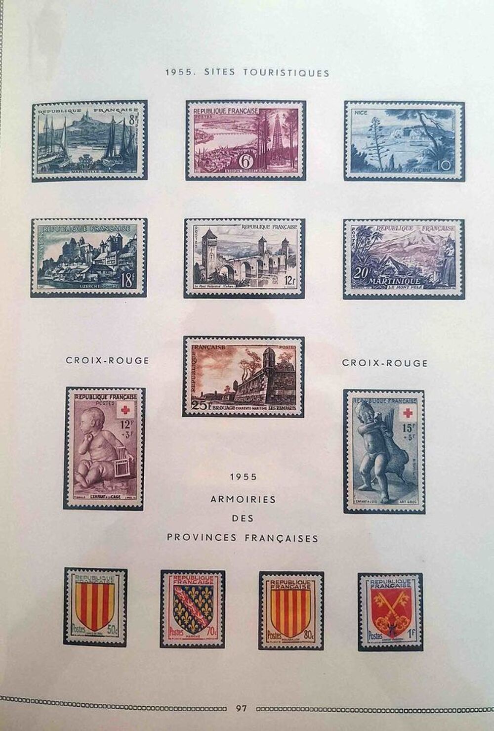 S&eacute;rie de timbres de collection de France G11 