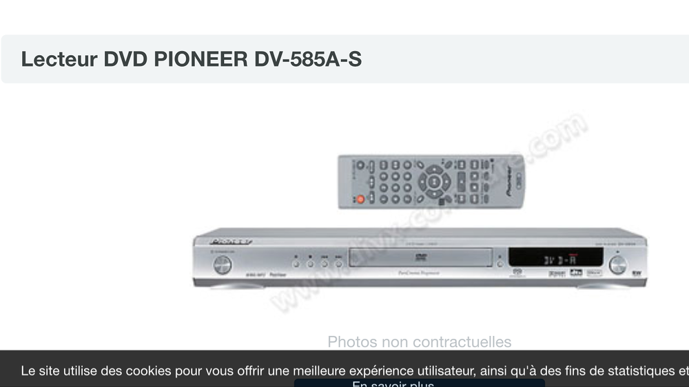DVD Pionier DV 585-S
Audio et hifi