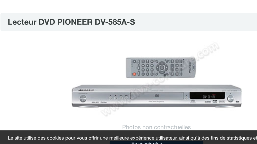 DVD Pionier DV 585-S
Audio et hifi