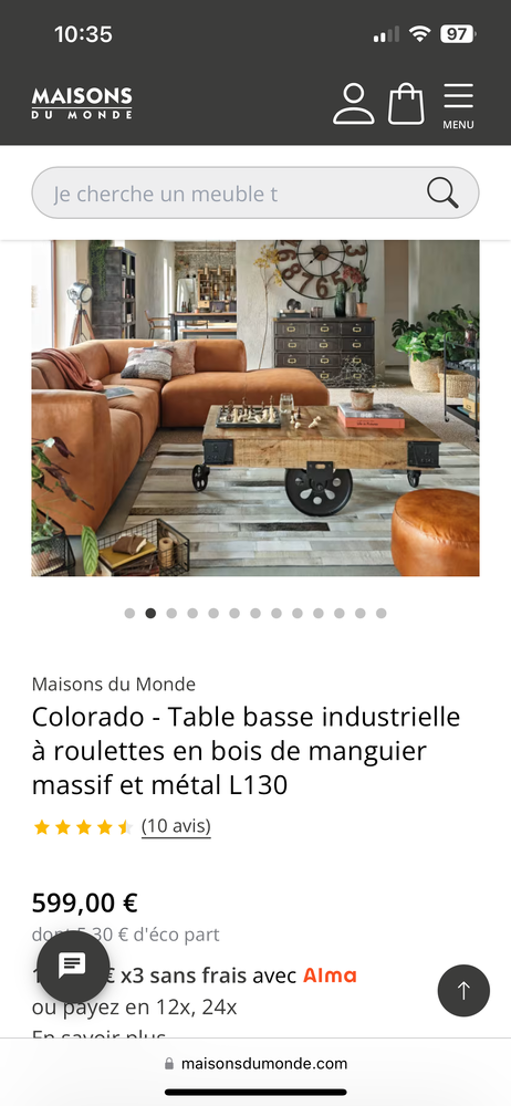 Table basse maison du monde Meubles