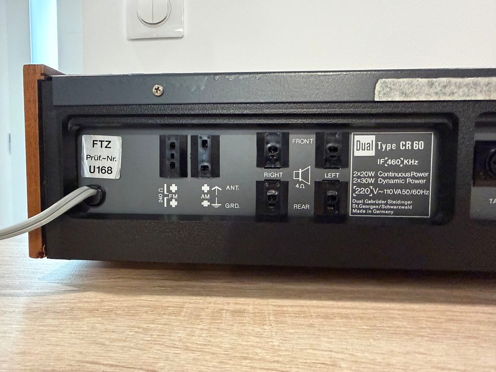 Ampli-tuner DUAL CR60 DANS UN ETAT EXCEPTIONNEL Audio et hifi