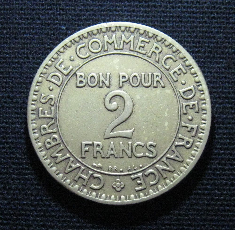 France-2 francs-chambre de commerce-1925. 