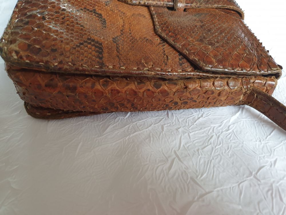 Sac croco vintage Maroquinerie