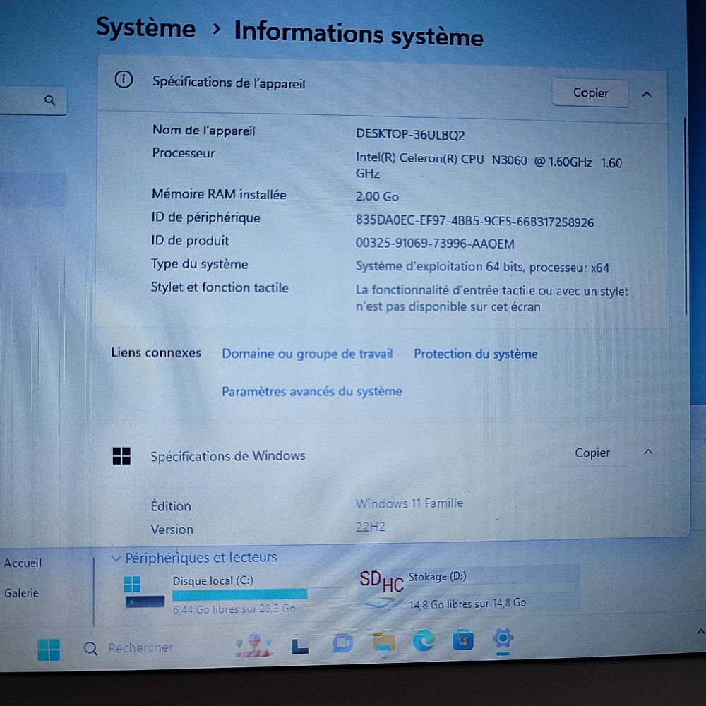 Petit Pc Portable HP+ Sacoche 11pouces Ordinateur Matériel informatique
