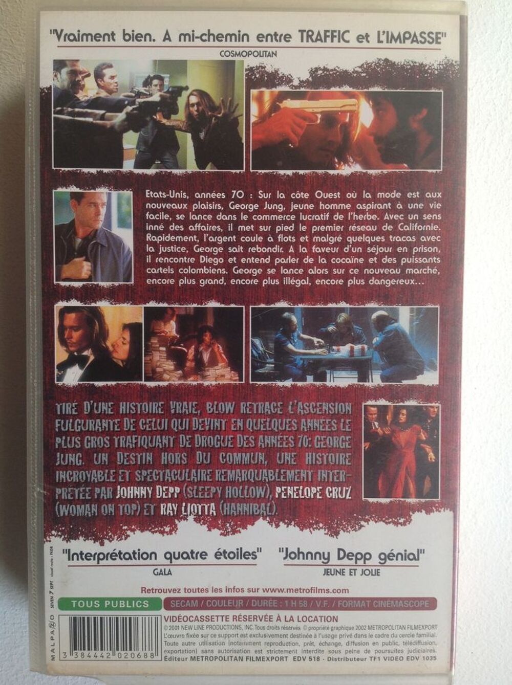 BLOW UP JOHNNY DEPP PENELOPE CRUZ K7 VIDEO Envoi Possible
DVD et blu-ray
