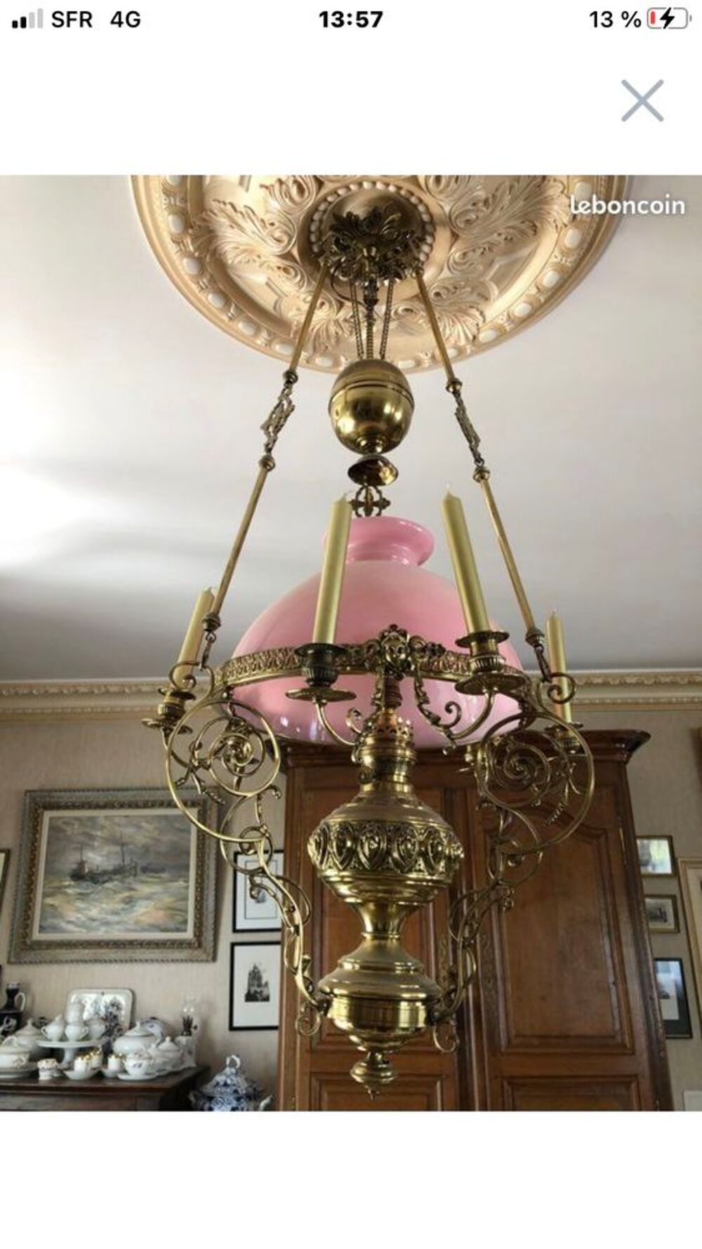 Suspension opaline Décoration