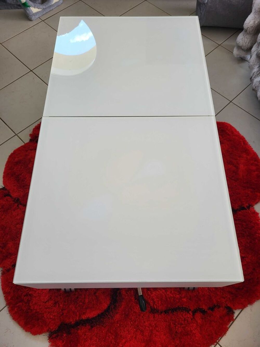 TABLE RELEVABLE ET EXTENSIBLE BLANCHE ETAT NEUF Meubles