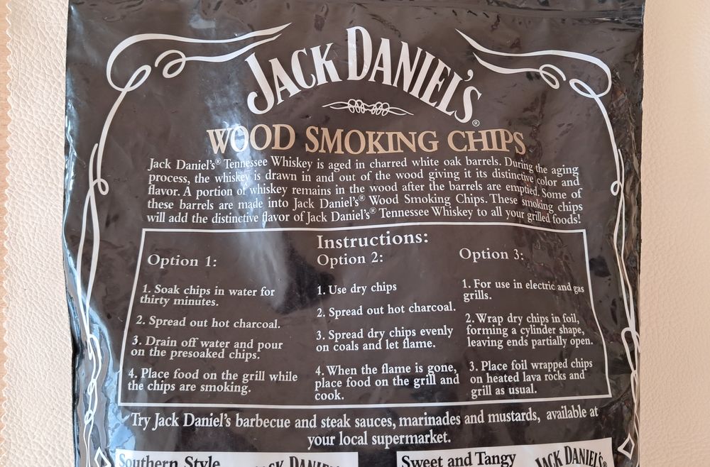 sac de copeaux de bois de f&ucirc;t de whisky Jack Daniel's n&deg; 7 
Cuisine