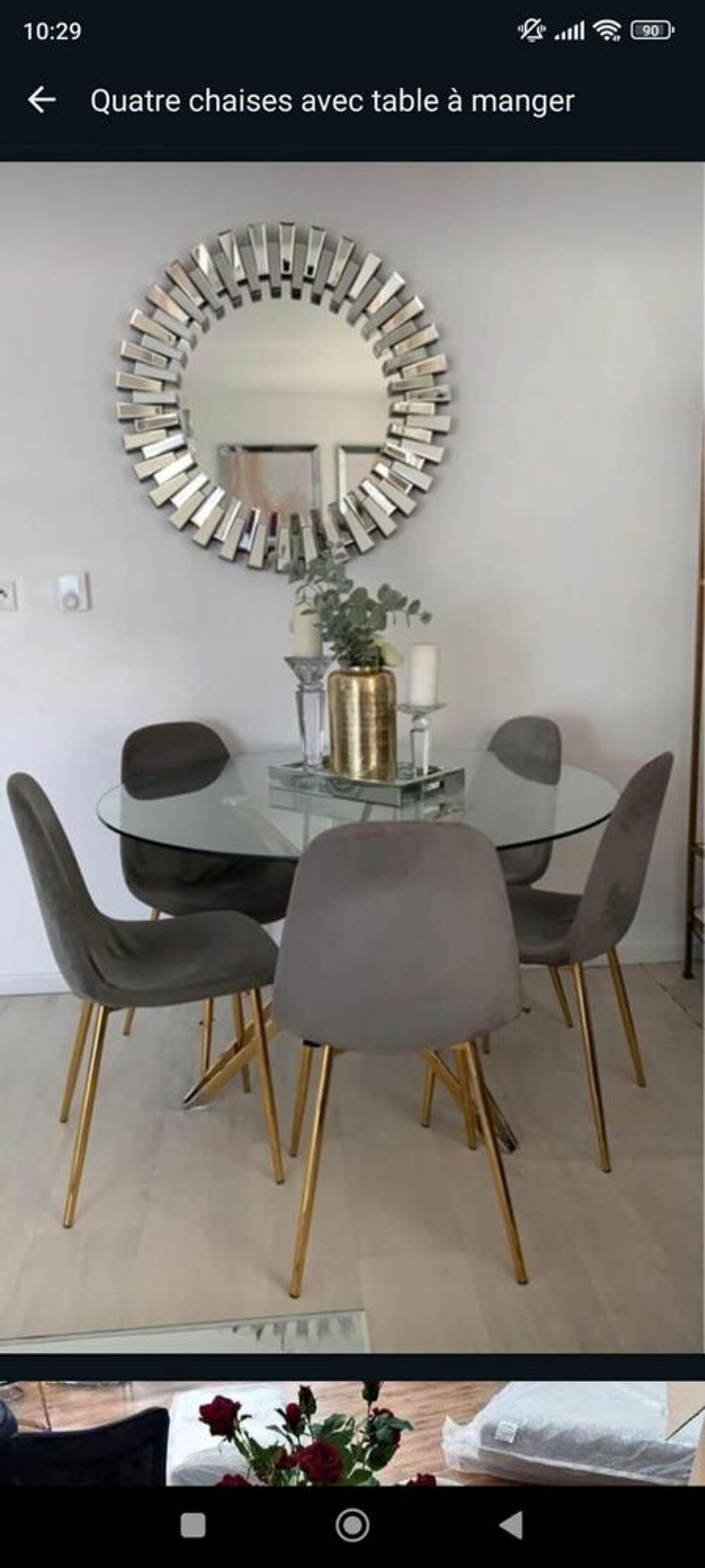 4 chaises avec table a manger prix neuf Meubles