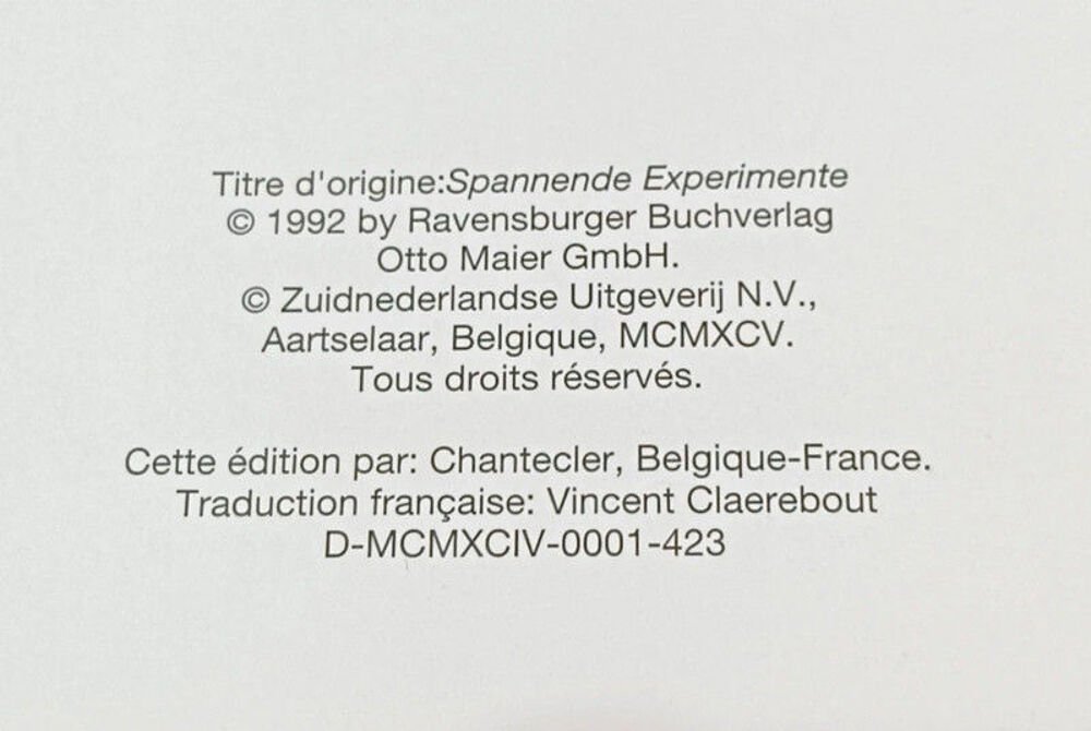 Livre Exp&eacute;riences passionnantes et renversantes Livres et BD