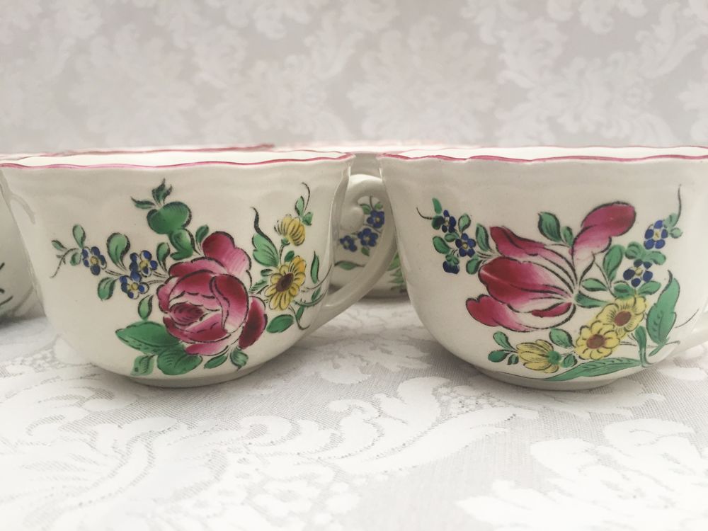 SERVICE A TH&Eacute; KELLER &amp; GUERIN LUN&Eacute;VILLE DEMI- PORCELAINE Tb Décoration