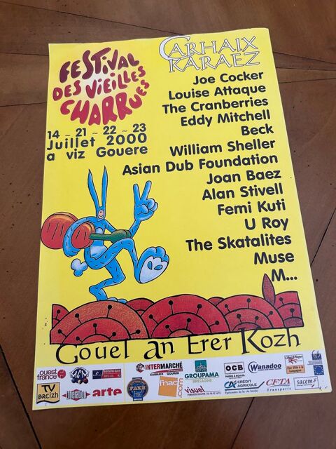 affiche vieilles charrues 2000 60 Quimper (29)