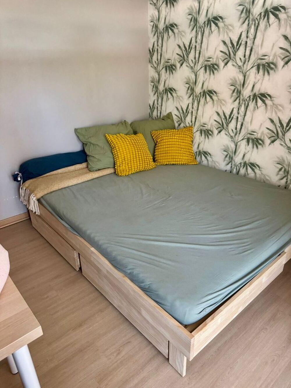 Banquette lit convertible IKEA GLAMBERGET (Pin) + 2 matelas Meubles