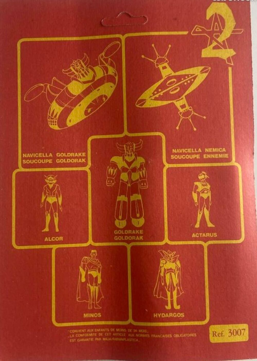 FIGURINE FABIANPLASTICA/Antenne2, GOLDRAKE/GOLDORAK ATLAS 
