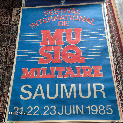 1985 Grande affiche du festival de la musique militaire de S 60 Saumur (49)