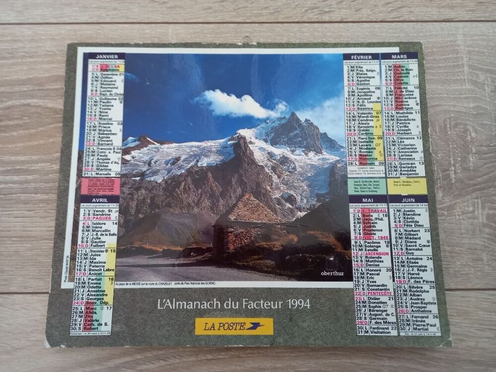 Almanach du facteur Oberthur 1994 