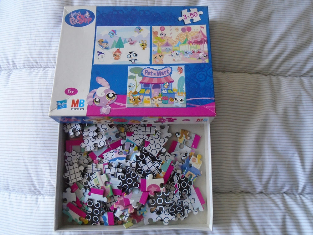 3 Puzzles Littlest Petshop 3 X 50 Pi&egrave;ces Jeux / jouets