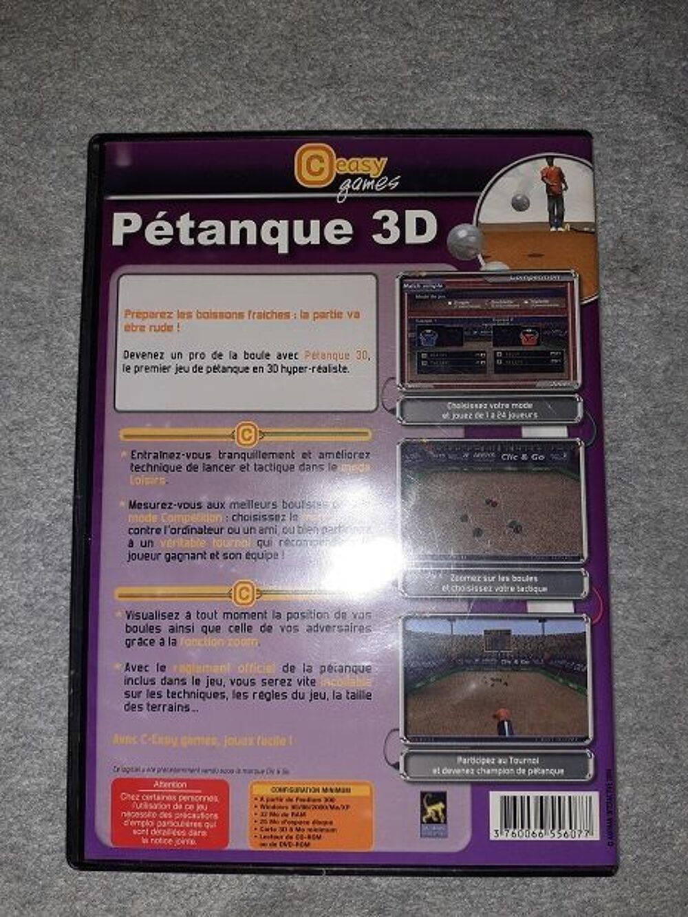  jeu PC P&eacute;tanque 3D Consoles et jeux vidos