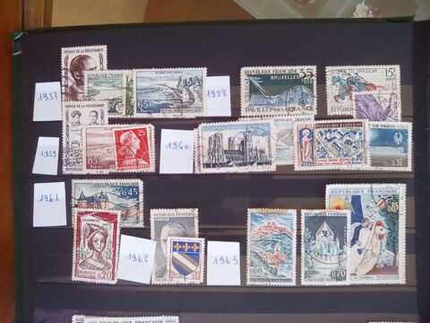 Timbres France 1957 à 1963 1 Bersée (59)