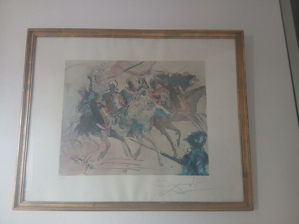 Lithographie salvadore dali la bataille de titouan 1962 1964 