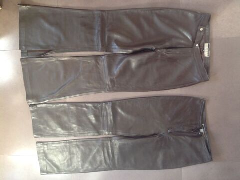 Pantalon en cuir marron 0 Fontvieille (13)