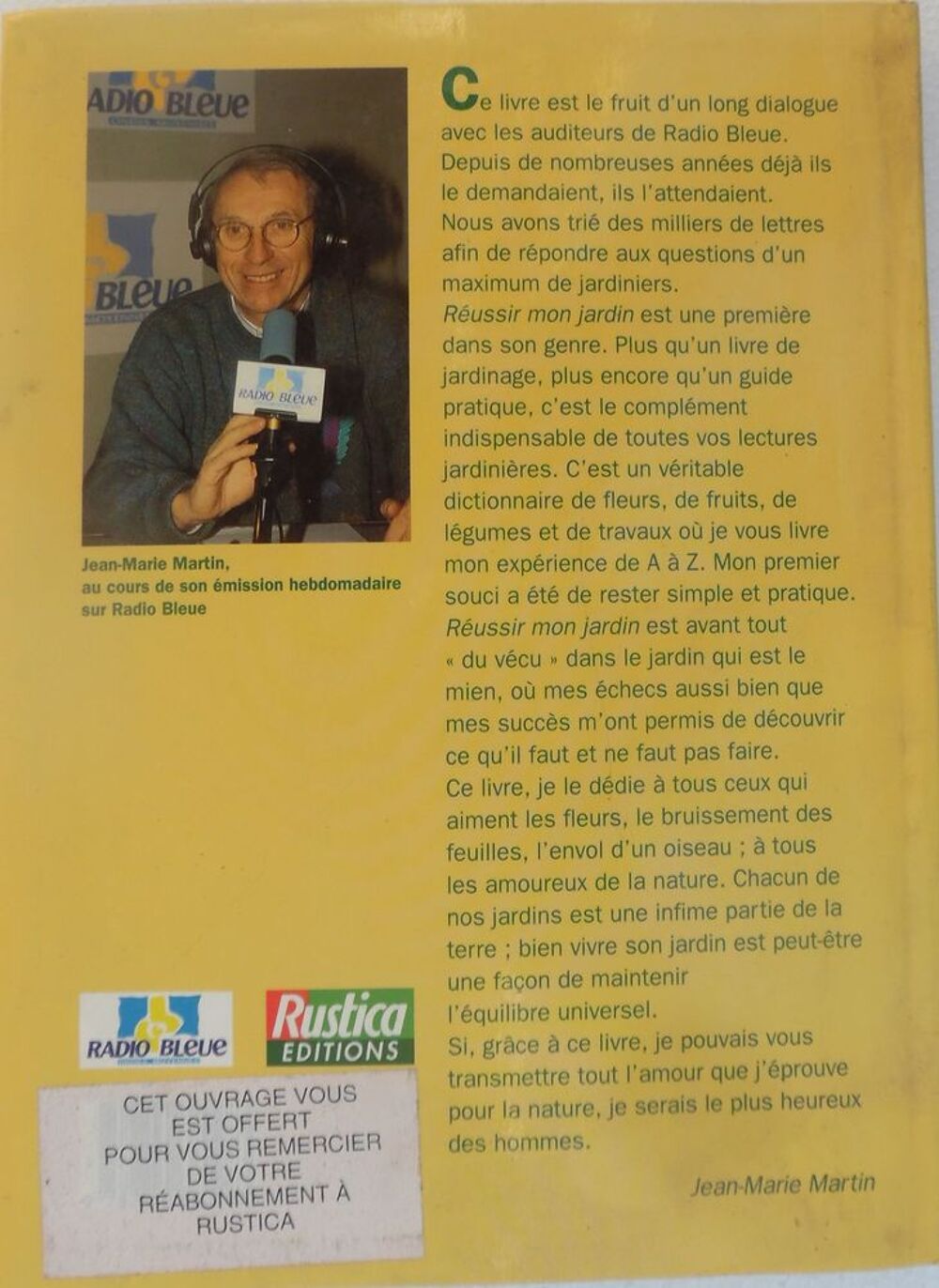 R&eacute;ussir mon jardin Les secrets de Jean-Marie Martin 1993 Livres et BD