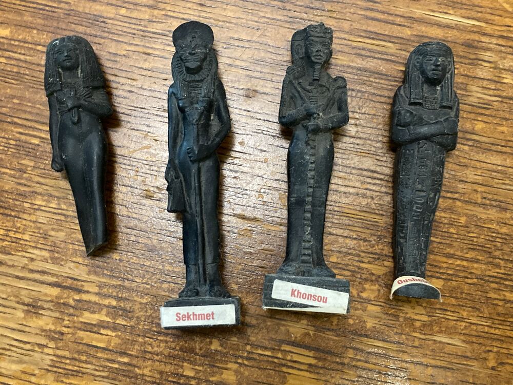 15 FIGURINES statuettes &Eacute;GYPTIENNE VINTAGE 7-14cm 