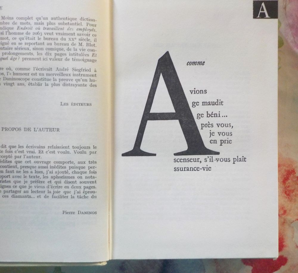 DANINOSCOPE par Pierre DANINOS Ed. Presses de la Cit&eacute; 1963 Livres et BD