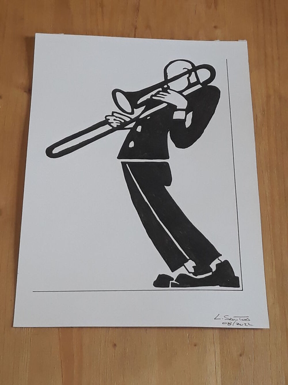 Trompette: A4 Peinture Moderniste D&eacute;corative Décoration