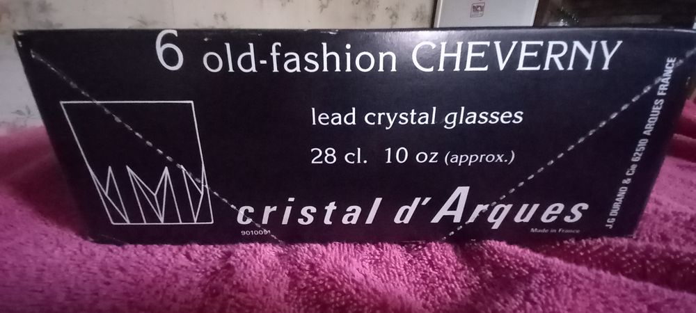 6 verres whisky cristal d'arques CHEVERNY Décoration