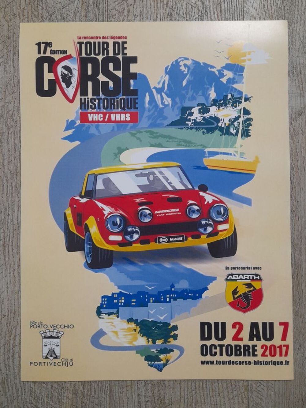 course automobile - tour de corse - affiche poster Décoration
