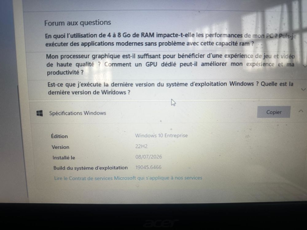 Acer Aspire U Matériel informatique