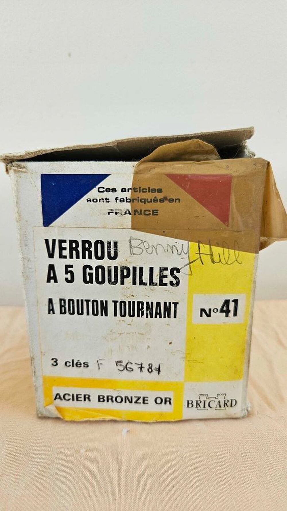Verrou S&eacute;curit&eacute; Neuf, 3 cl&eacute;s, Bricard" N&deg;41 Double tour Bricolage