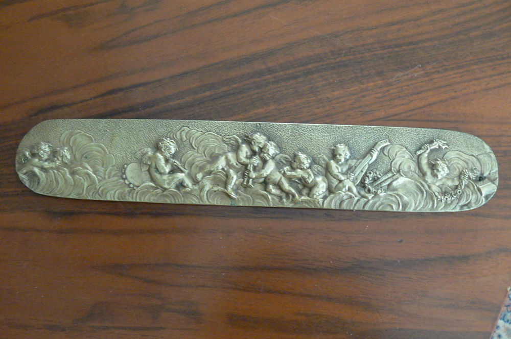 Plaque d&eacute;corative "anges musiciens" 