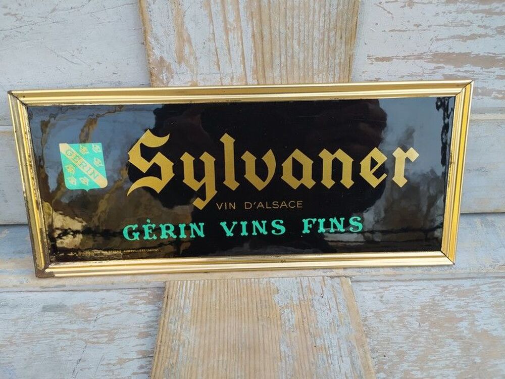 Ancienne Plaque Glacoide Publicitaire Sylvaner Vins G&eacute;rin 