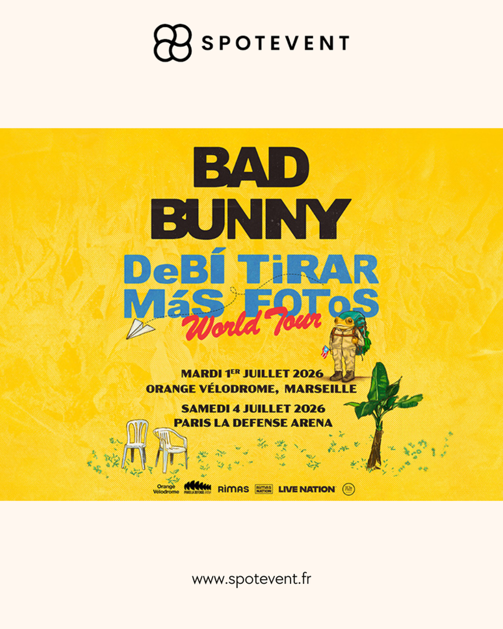Bad Bunny - Places disponibles sur Marseille et Paris Billetterie