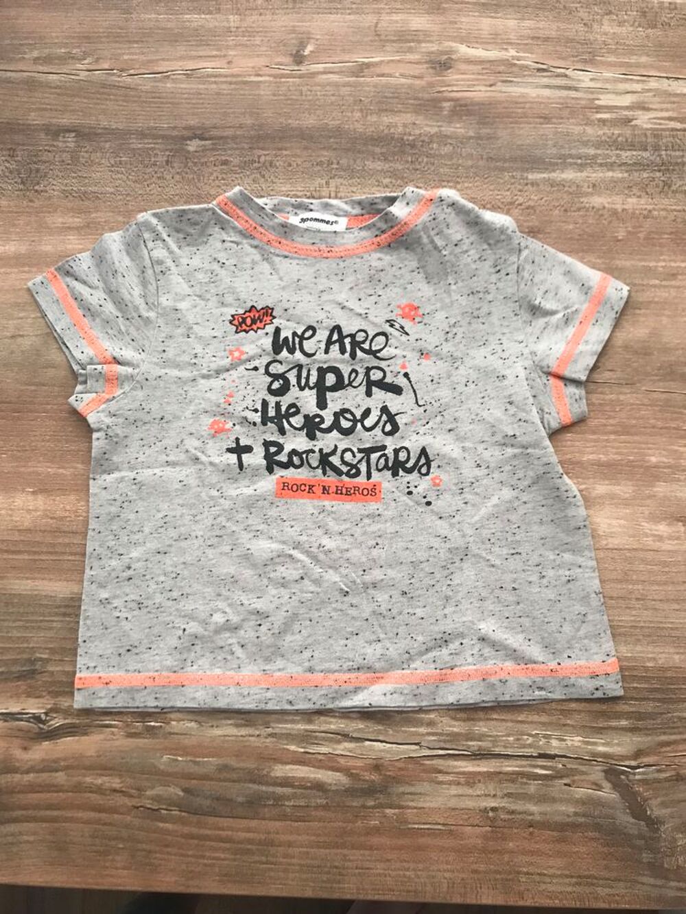 Tee shirt enfant fille " 3 pommes " Vêtements enfants