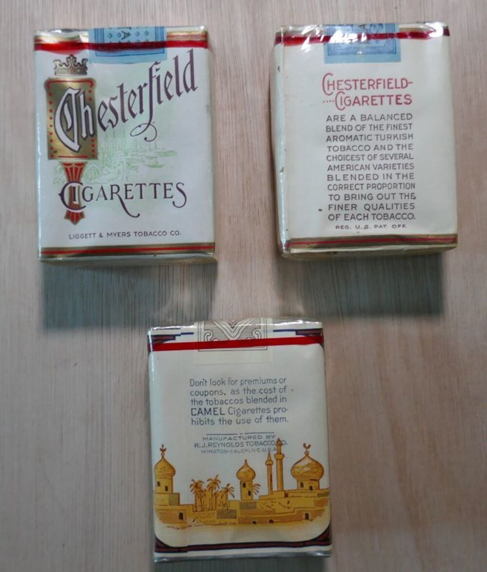 Paquets de cigarettes de collection 