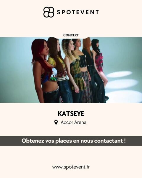 Katseye - Places Tickets Billets - 2026 320 Paris 16 (75)