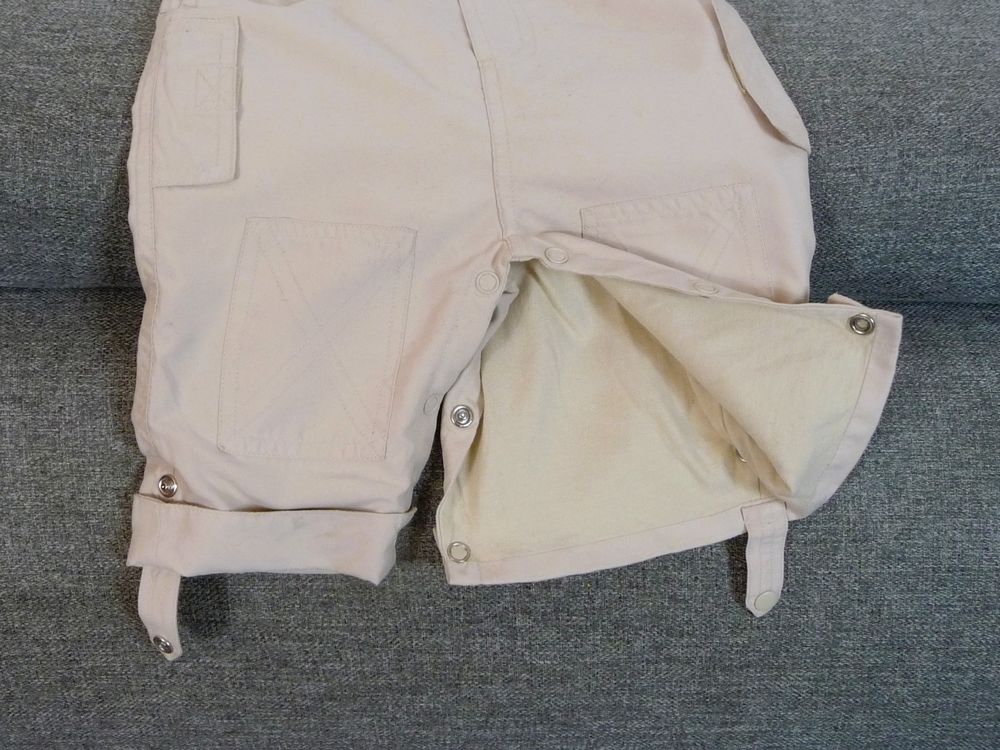 Salopette Beige &agrave; Boutons Pressions- 6 mois-Tout Compte Fait Vêtements enfants