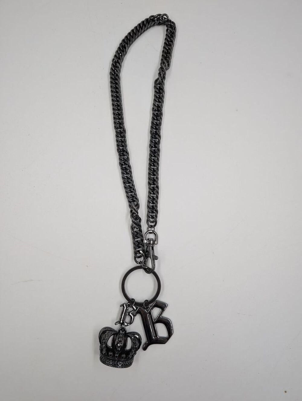 Collier chaine Paco Rabanne noire chrom&eacute; neuf Bijoux et montres