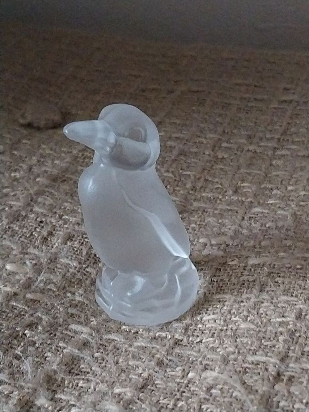 Figurine Oiseau pingouin en Verre Transparent D&eacute;corative Décoration