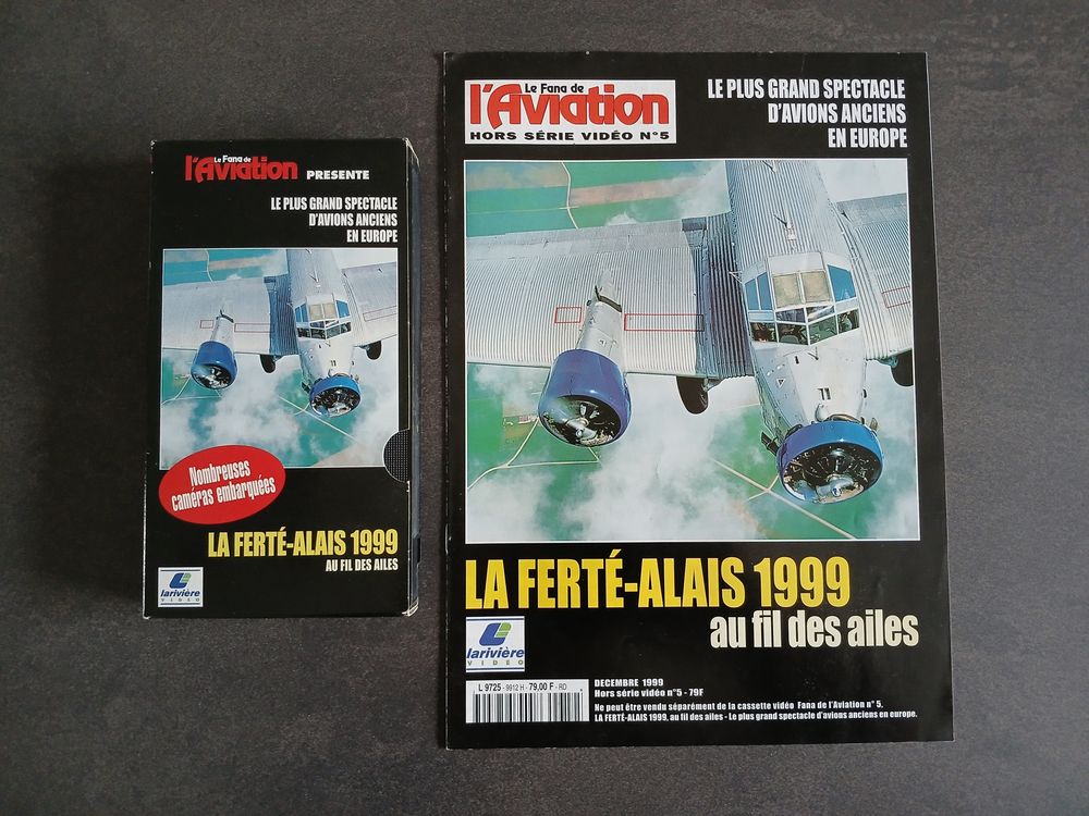 CASSETTES K7 L'AVIATION LA FERTE-ALAIS 1999 AU FIL DES AILES Photos/Video/TV