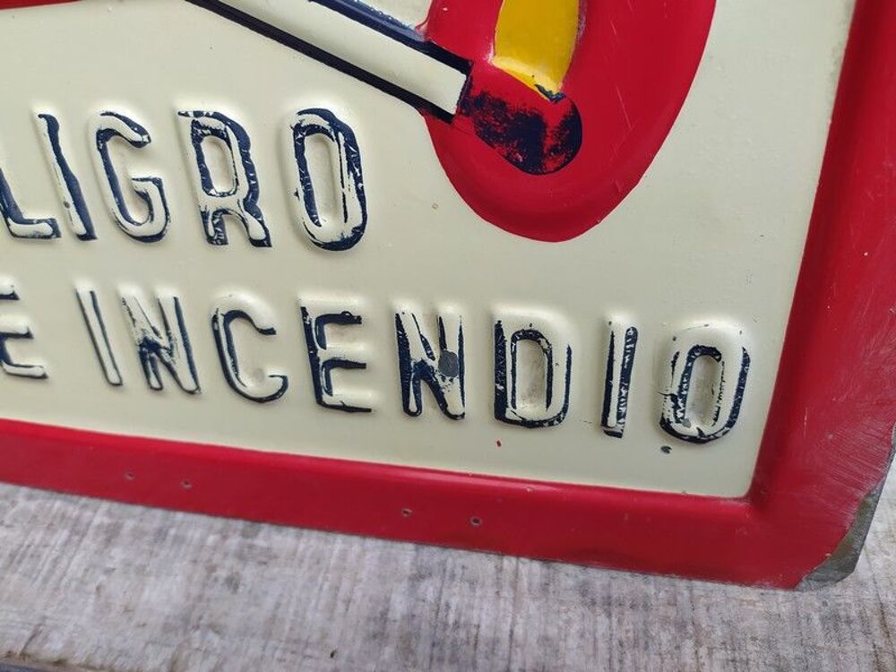 Plaque Incendie Espagne Peligro de Incendio Basal 
