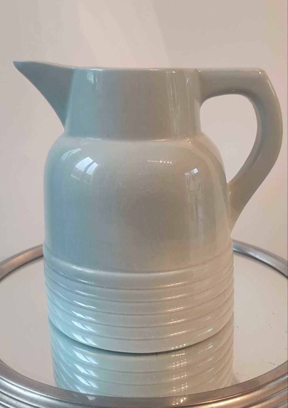 Pichet Art D&eacute;co Longwy, Vert C&eacute;ladon Ann&eacute;es 30-40 