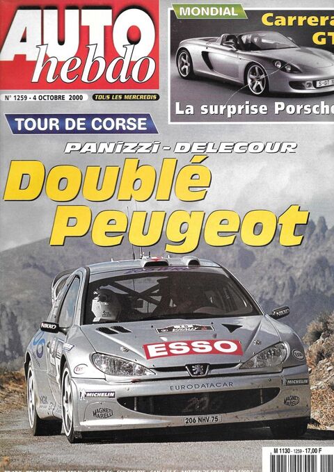 AUTO HEBDO n1259 2000  Mondial Automobile  Tour de Corse 2 Castelnau-sur-Gupie (47)