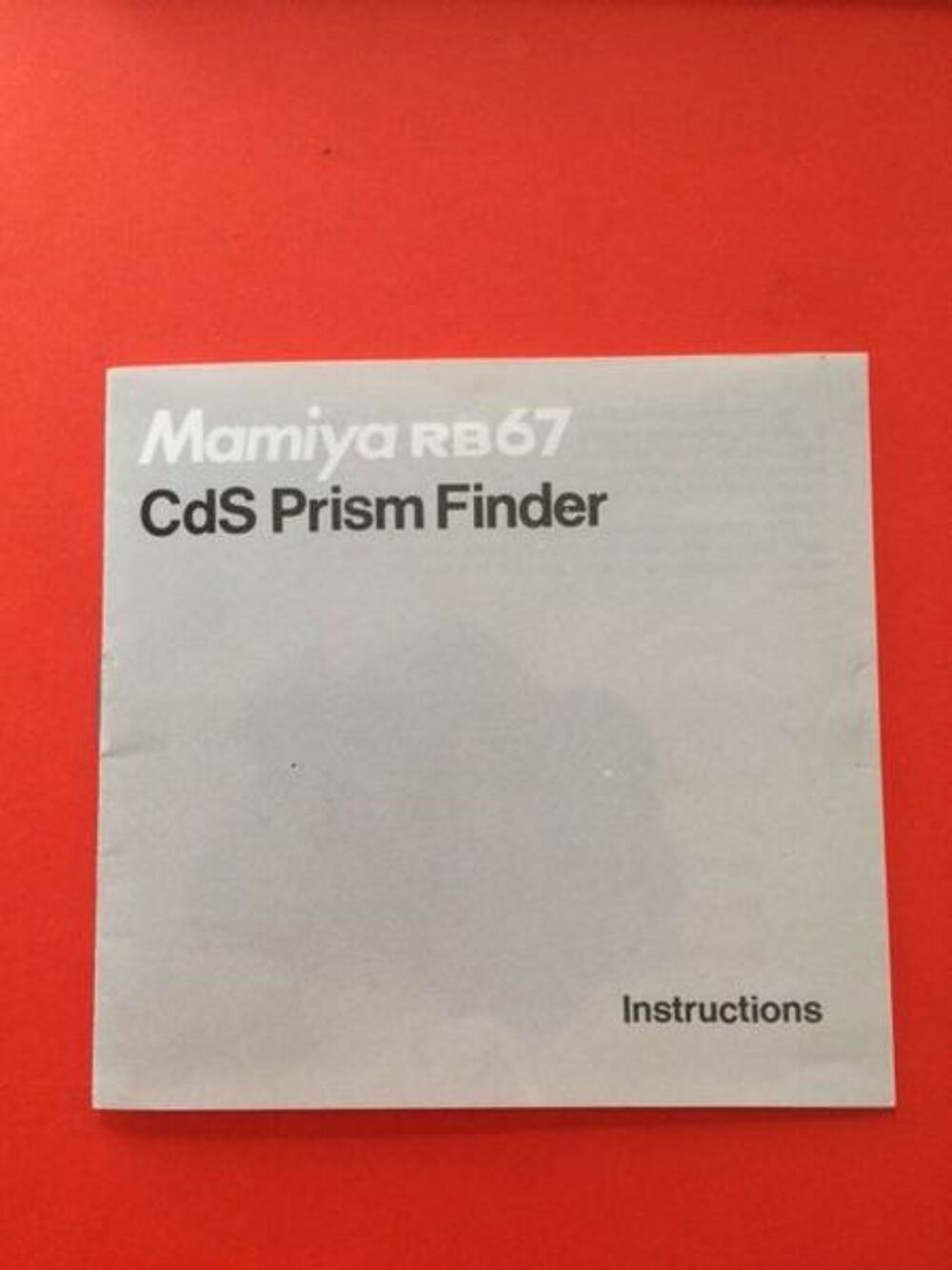 Mamiya RB 67 - Notice CDS Prism Finder Photos/Video/TV