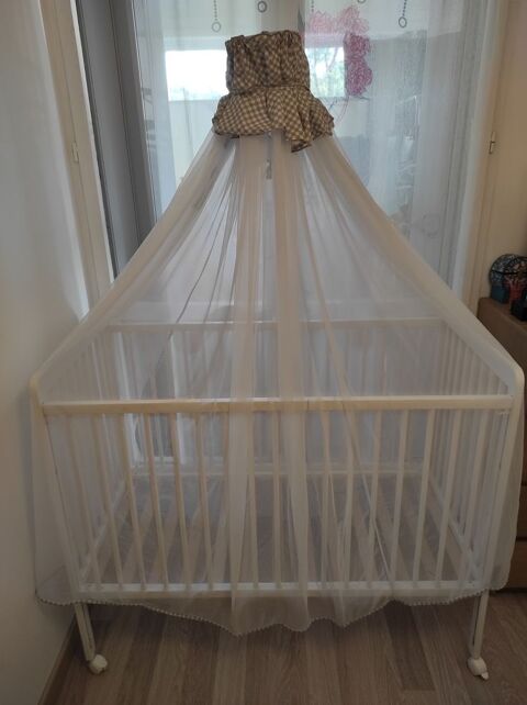 Lit bb roulette + ciel de lit + tour de lit 80 Cenon (33)