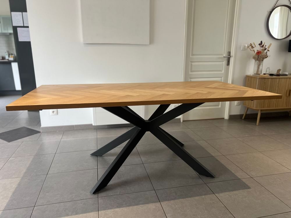 Table industrielle bois et m&eacute;tal Meubles