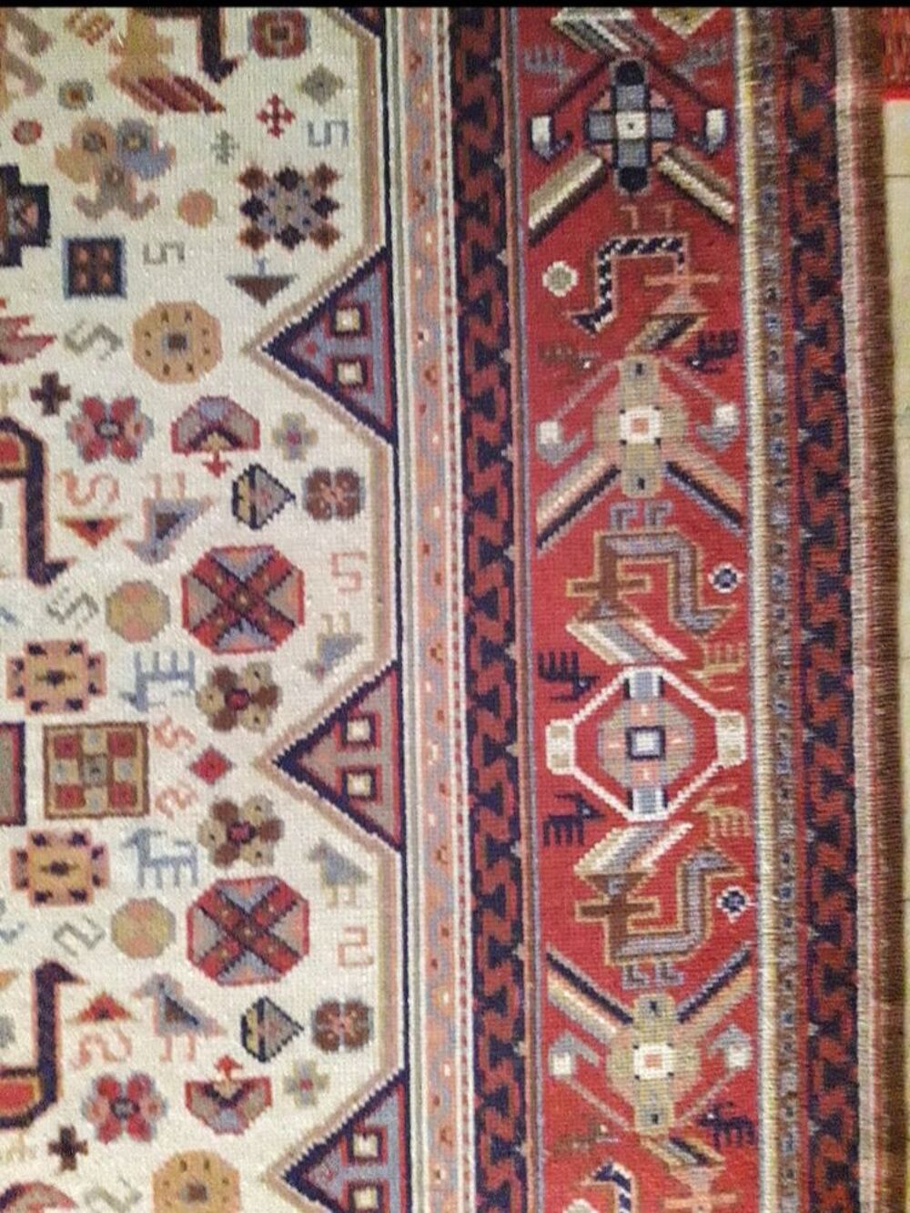 Tapis Cogolin fait main en laine (Made in France) Décoration